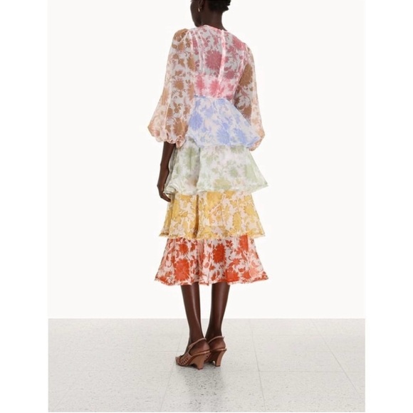 Zimmermann Postcard Flounce Midi Dress - Picture 5 of 7